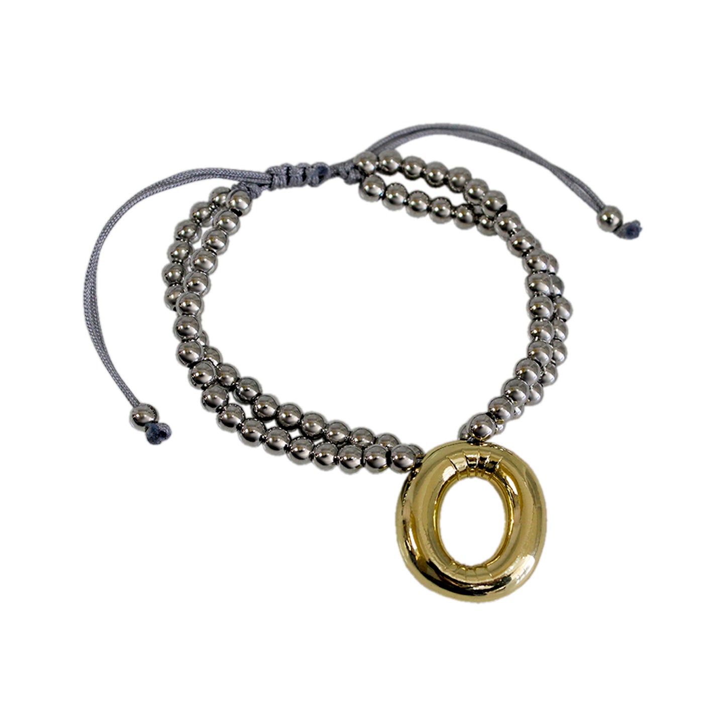 PULSERA INICIAL CHUNKY BICOLOR