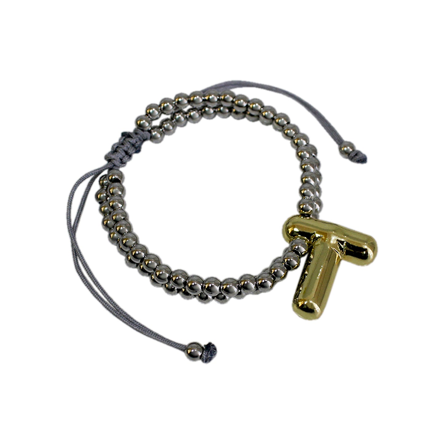 PULSERA INICIAL CHUNKY BICOLOR