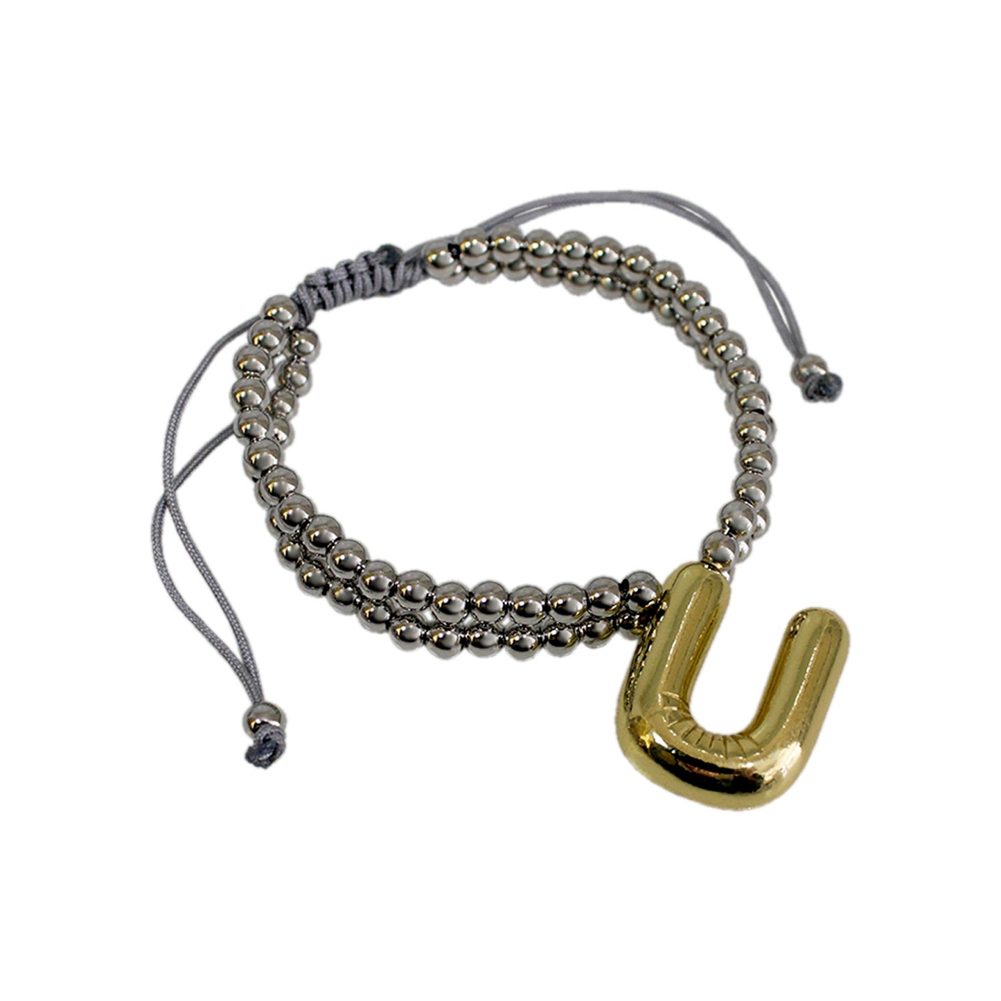 PULSERA INICIAL CHUNKY BICOLOR