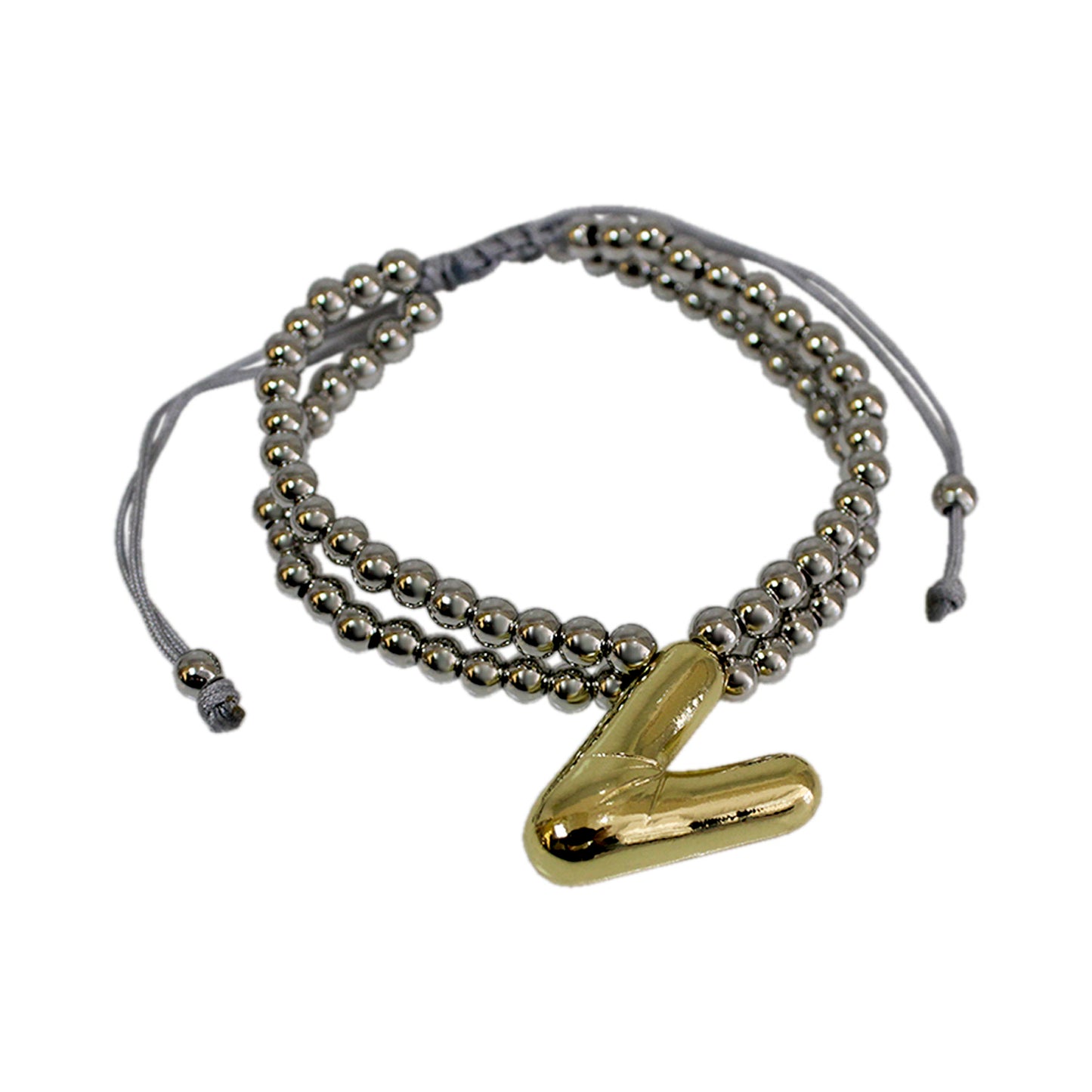 PULSERA INICIAL CHUNKY BICOLOR