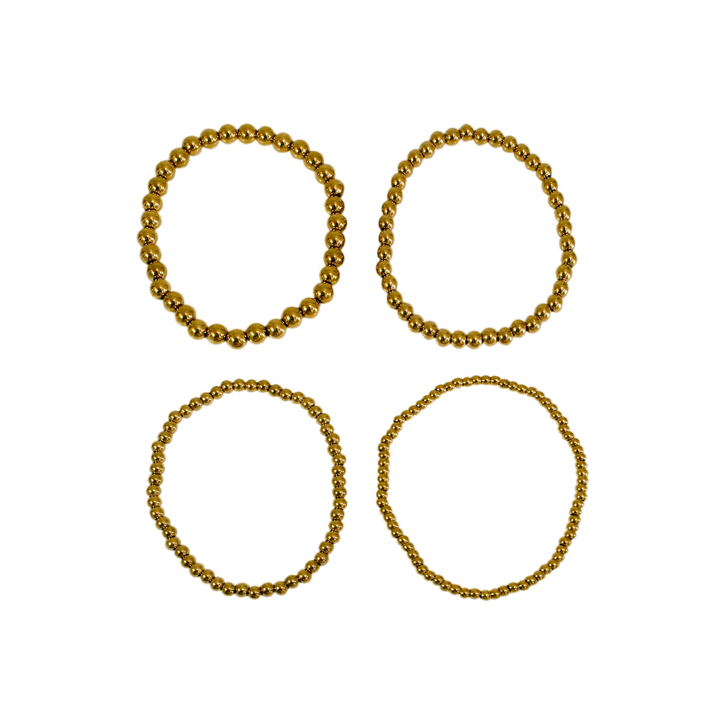 SET 4 PULSERAS BOLITAS